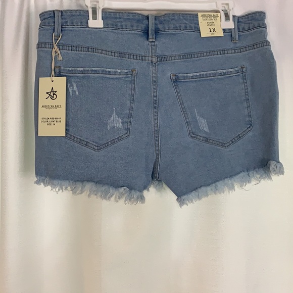 2 Nwt American Bazi 1X Denim Jogger Shorts - Picture 6 of 10